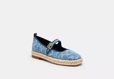 Coach Outlet Mary Jane Espadrille In Signature Denim In Blue
