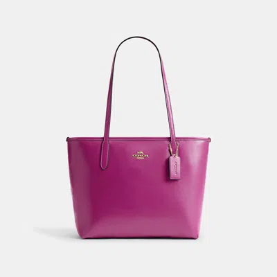 Coach Outlet Medium City Tote Bag In Im/magenta