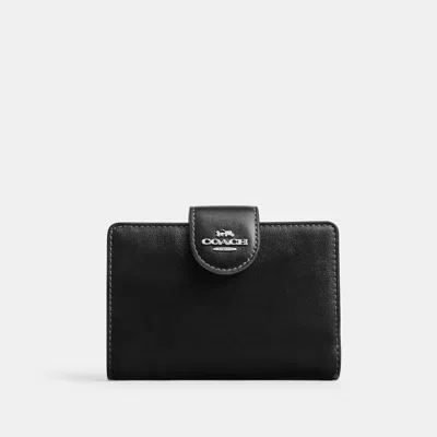 Coach Outlet Medium Corner Zip Wallet In Black