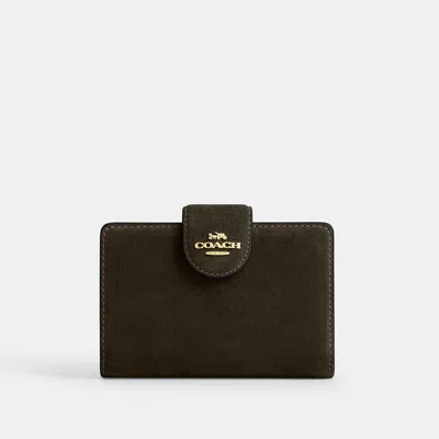 Coach Outlet Medium Corner Zip Wallet In Gray