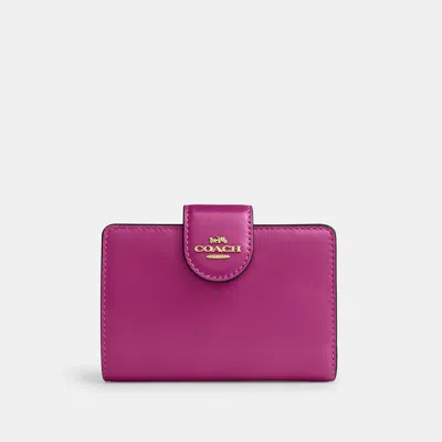 Coach Outlet Medium Corner Zip Wallet In Im/magenta