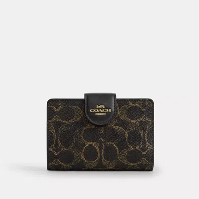 Coach Outlet Medium Corner Zip Wallet In Loved Signature Canvas In Multi