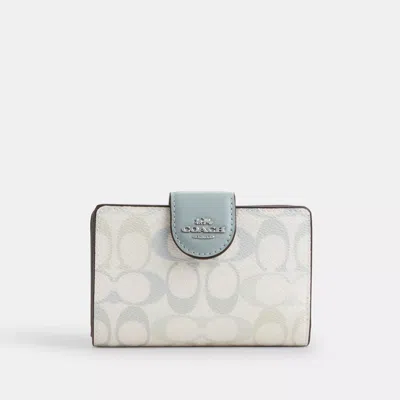 Coach Outlet Medium Corner Zip Wallet In Signature Canvas