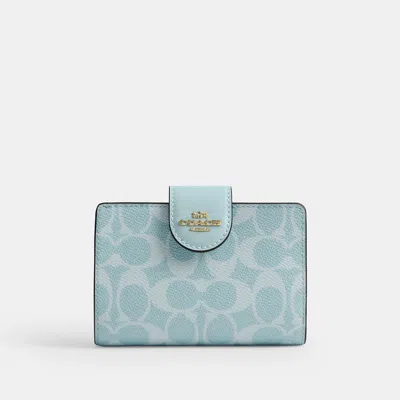 Coach Outlet Medium Corner Zip Wallet In Signature Canvas