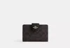 Coach Outlet Medium Corner Zip Wallet In Signature Canvas In Beige