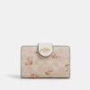 Coach Outlet Medium Corner Zip Wallet In Signature Canvas With Floral Print In Multi