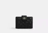 Coach Outlet Medium Corner Zip Wallet In Signature Leather In Black
