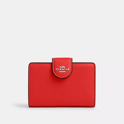 Coach Outlet Medium Corner Zip Wallet In Red