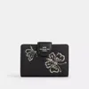 Coach Outlet Medium Corner Zip Wallet With Butterfly Print In Black