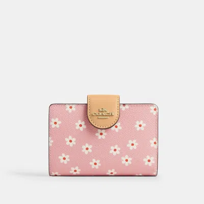Coach Outlet Medium Corner Zip Wallet With Floral Print