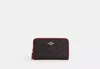 Coach Outlet Medium Id Zip Wallet In Signature Canvas In Brown