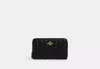 Coach Outlet Medium Id Zip Wallet With Quilting In Black
