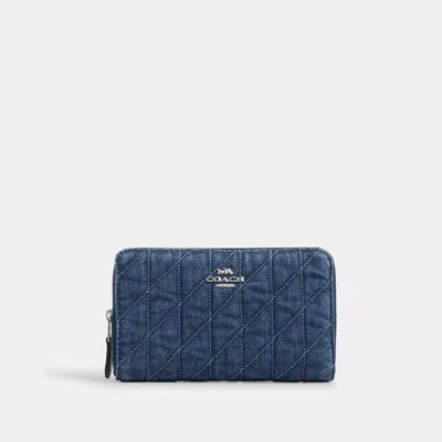 Coach Outlet Medium Id Zip Wallet With Quilting In Multi
