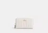 Coach Outlet Medium Id Zip Wallet With Quilting In White