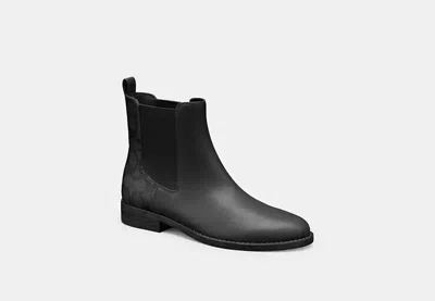 Coach Outlet Meredith Bootie In Signature Canvas In Black