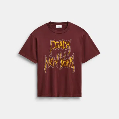 Coach Outlet Metal Relaxed T-shirt In Red
