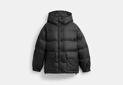 Coach Outlet Mid Length Puffer In Black