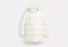 Coach Outlet Mid Puffer In Recycled Polyester In White