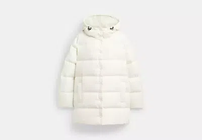 Coach Outlet Mid Puffer In Recycled Polyester In White