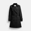 Coach Outlet Solid Mid Trench In Black