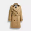 Coach Outlet Mid Trench Coat With Signature Collar In Brown