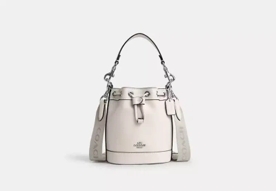 Coach Outlet Mini Bucket Bag In White