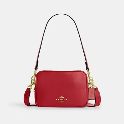 Coach Outlet Mini Carey Crossbody Bag In Gold/poppy