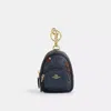 Coach Outlet Mini Court Backpack Bag Charm In Signature Canvas With Cherry Print In Multi