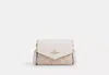 Coach Outlet Mini Envelope Wallet With Strap In Signature Canvas In Beige