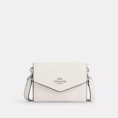Coach Outlet Mini Envelope Wallet With Strap In White