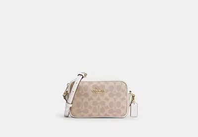 Coach Outlet Mini Jamie Camera Bag In Signature Canvas In Beige