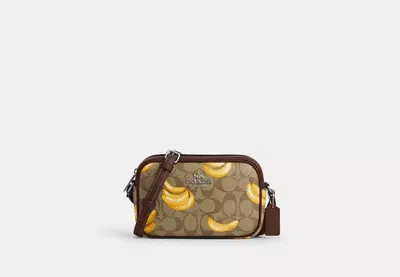 Coach Outlet Mini Jamie Camera Bag In Signature Canvas With Banana Print In Black