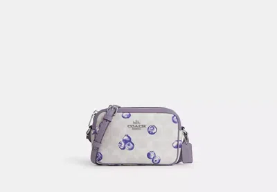 Coach Outlet Mini Jamie Camera Bag In Signature Canvas With Blueberry Print In Brown