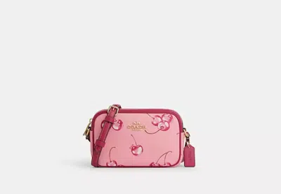 Coach Outlet Mini Jamie Camera Bag With Cherry Print In Pink