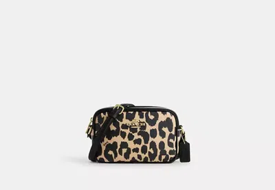 Coach Outlet Mini Jamie Camera Bag With Leopard Print In Multi