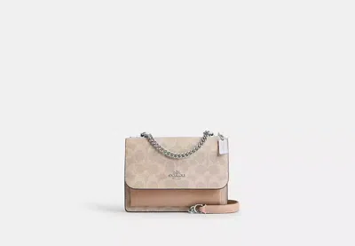 Coach Outlet Mini Klare Crossbody Bag In Signature Canvas In Beige