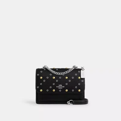 Coach Outlet Mini Klare Crossbody Bag With Rivets In Black