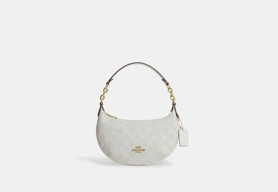 Coach Outlet Mini Payton In Signature Canvas In White