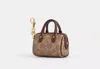 Coach Outlet Mini Rowan Bag Charm In Signature Canvas In Brown