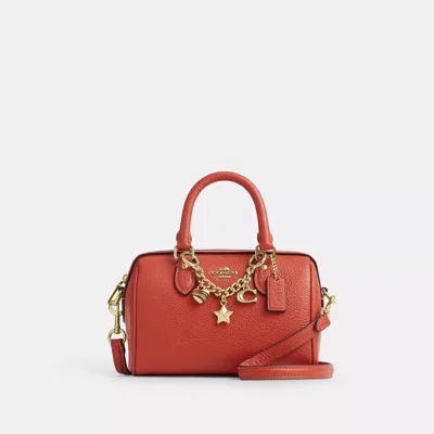Coach Outlet Mini Rowan Crossbody Bag With Charms In Multi
