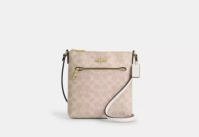 Coach Outlet Mini Rowan File Bag In Signature Canvas In Beige