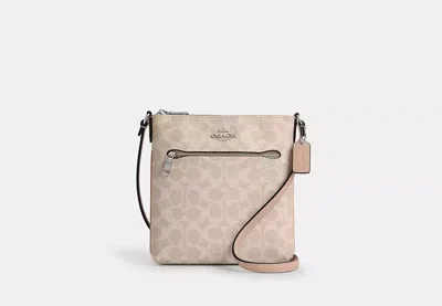 Coach Outlet Mini Rowan File Bag In Signature Canvas In Beige