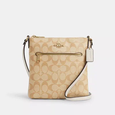 Coach Outlet Mini Rowan File Bag In Signature Canvas In Neutral