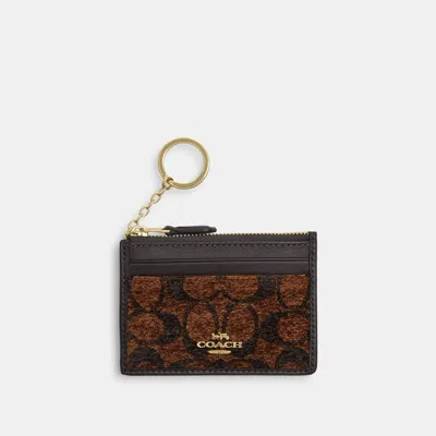 Coach Outlet Mini Skinny Id Case In Gold/truffle