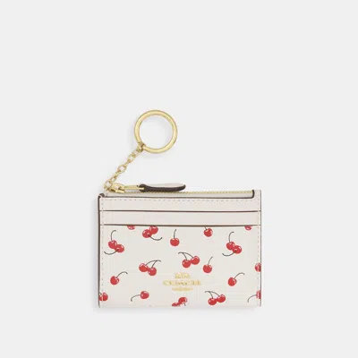 Coach Outlet Mini Skinny Id Case With Cherry Print