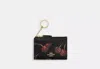 Coach Outlet Mini Skinny Id Case With Cherry Print In Black