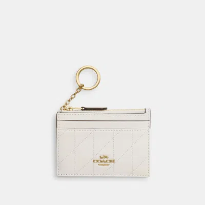 Coach Outlet Mini Skinny Id Case With Quilting In White