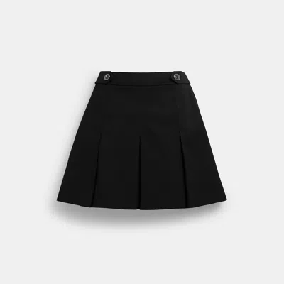 Coach Outlet Mini Skirt With Turnlocks In Black