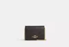 Coach Outlet Mini Wallet On A Chain In Signature Canvas In Beige