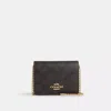 Coach Outlet Mini Wallet On A Chain In Signature Canvas In Multi